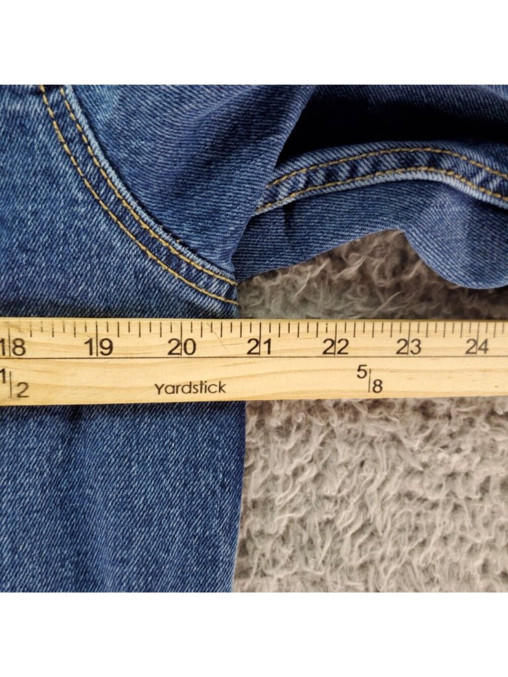 Old Navy Jacket Womens Large Blue Stretch Denim Basic Trucker Jean Jacket - Picture 5 of 7